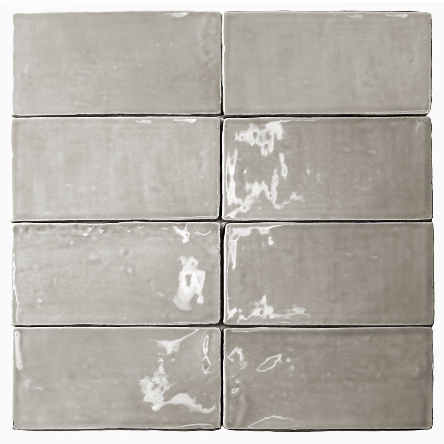 Lancaster Dove Gray 3x6 Polished Ceramic Subway Tile for Walls