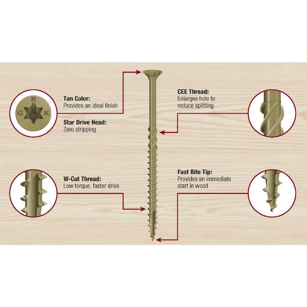 GRK Fasteners #9 x 3 in. Star Drive Bugle Head Deck Elite Decking Screws (350-Pack)
