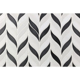 Bond Tile Divine Sprig Gunmetal 11.75 in. x 10.5 in. Marble and Ceramic Mosaic Tile (0.86 Sq. Ft. per Sheet)