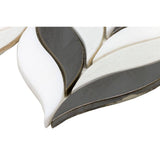 Bond Tile Divine Sprig Gunmetal 11.75 in. x 10.5 in. Marble and Ceramic Mosaic Tile (0.86 Sq. Ft. per Sheet)