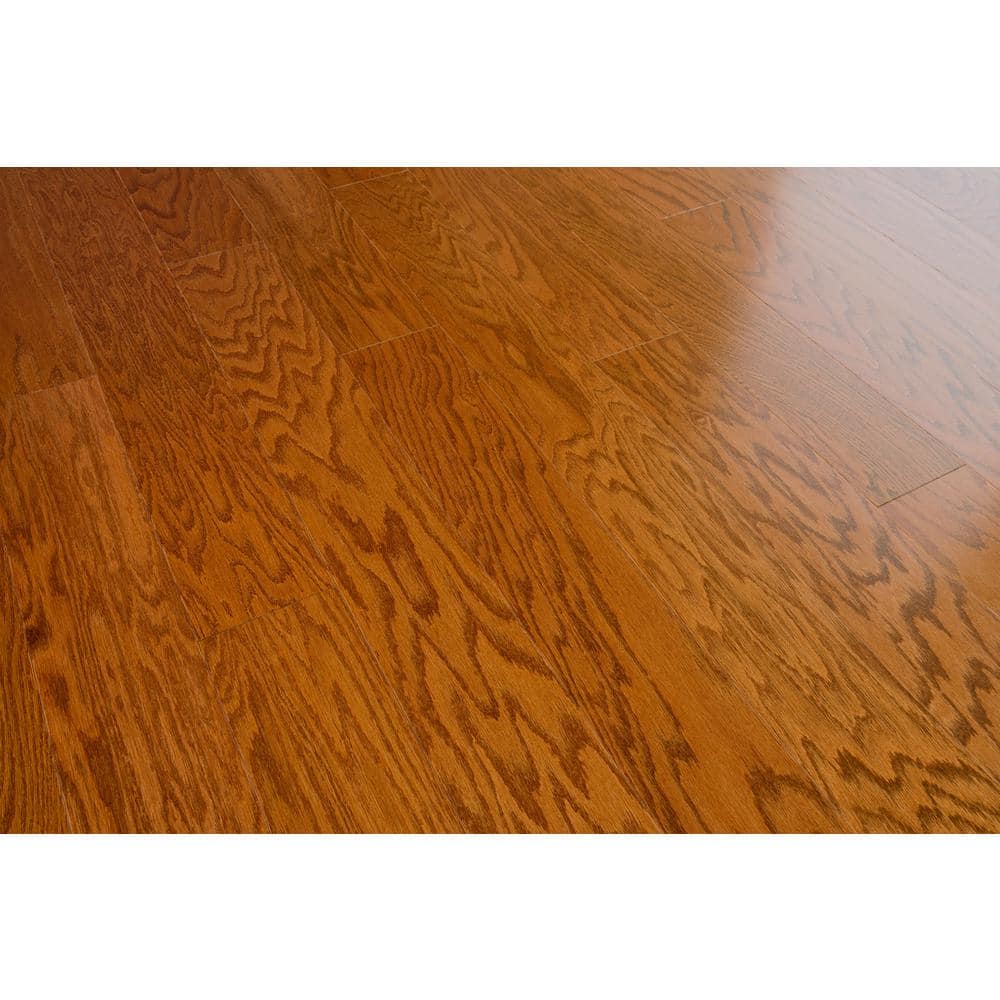 Bruce Turlington Gunstock Oak 3/8 in. T x 5 in W Click Lock Smooth Engineered Hardwood Flooring (22 sq.ft./ctn)