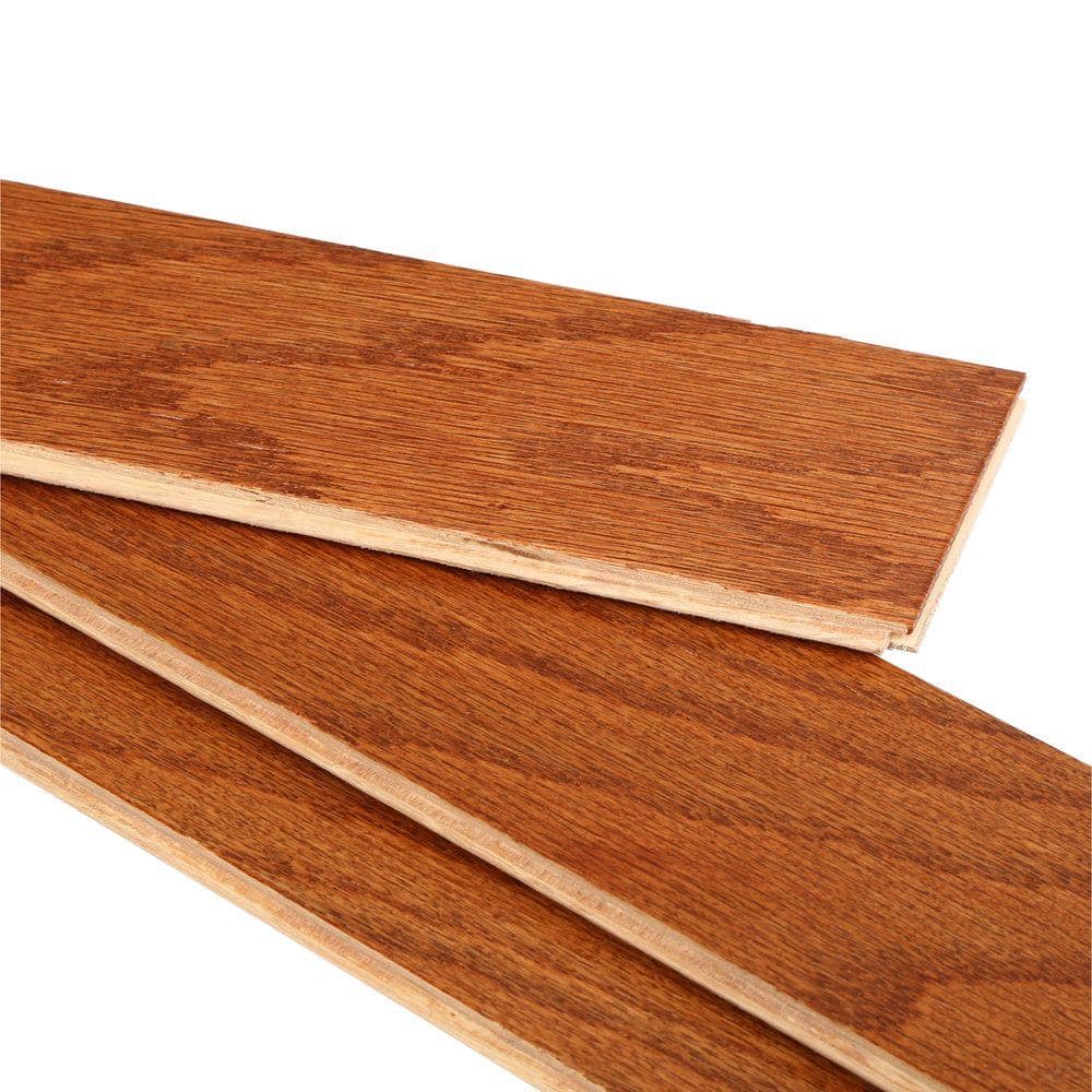 Bruce Colony Collection Gunstock Oak 3/8 in. T x 3 in. W T+G Smooth Engineered Hardwood Flooring (31.5 sq.ft./ctn)