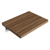 ANZZI Goreme 24 in. Wall Mounted Teak Shower Seat, ADA Compliant, 350 lb Capacity