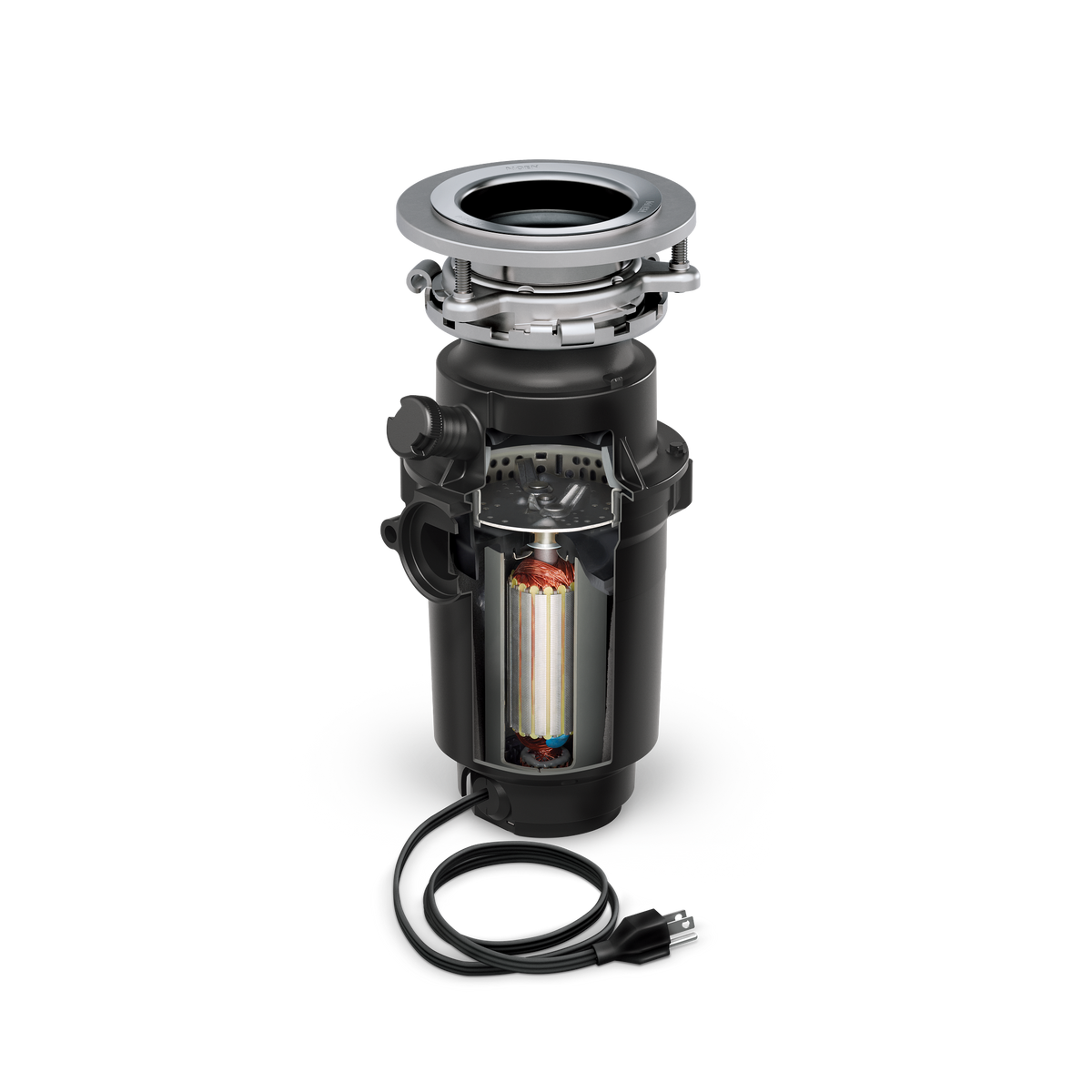 MOEN Lite Series 1/3 HP Continuous Feed Garbage Disposal with Power Cord and Universal Mount