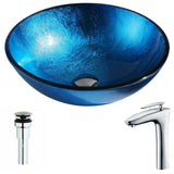 ANZZI Arc Series Deco-Glass Vessel Sink in Lustrous Light Blue