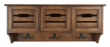 Safavieh Leon Hanging 3-Drawer Wall Rack, Honey, 28 x 7.8 x 12 in
