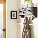 Safavieh Leon Hanging 3-Drawer Wall Rack, Honey, 28 x 7.8 x 12 in