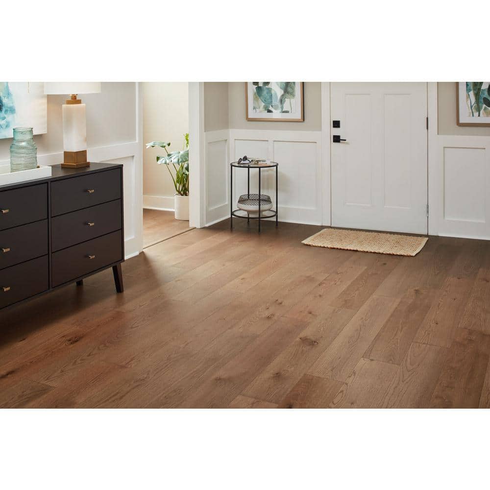 Pergo Defense+ Hadlock Harbor Oak 3/8 in. T x 7.5 in. W Click Lock W Brushed Engineered Hardwood Flooring (24.54 sq. ft./Case)