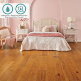 Pergo Defense+ Hales Oak 3/8 in. T x 7.5 in. W Click Lock Wire Brushed Engineered Hardwood Flooring (24.5 sq.ft./case)