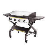 HALO Elite4B 36 in. 4-Burner 8 Zone Outdoor Propane Black Griddle Flat Top Grill