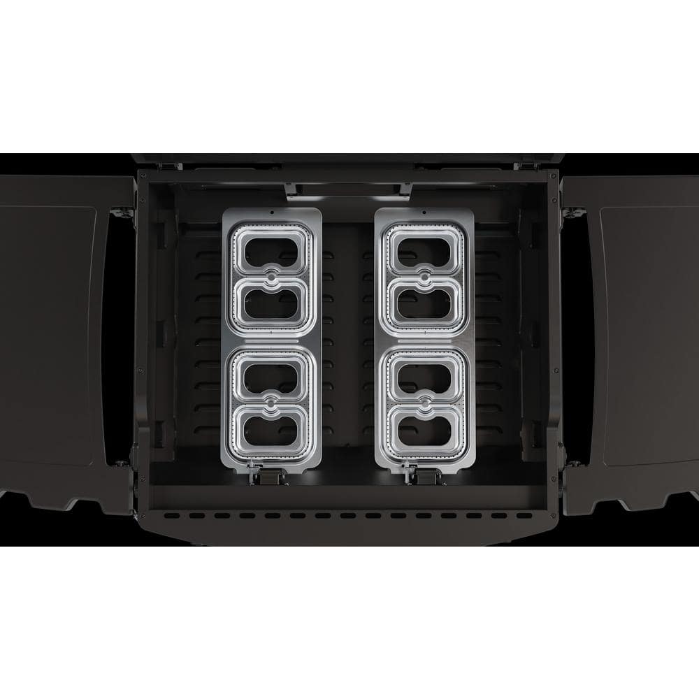 HALO Elite2B 2-Burner 4 Zone Outdoor Propane Black Griddle Flat Top Grill