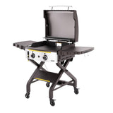 HALO Elite2B 2-Burner 4 Zone Outdoor Propane Black Griddle Flat Top Grill