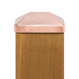 Protectyte 4 in. x 6 in. Hammered Copper Pyramid Slip Over Fence Post Cap