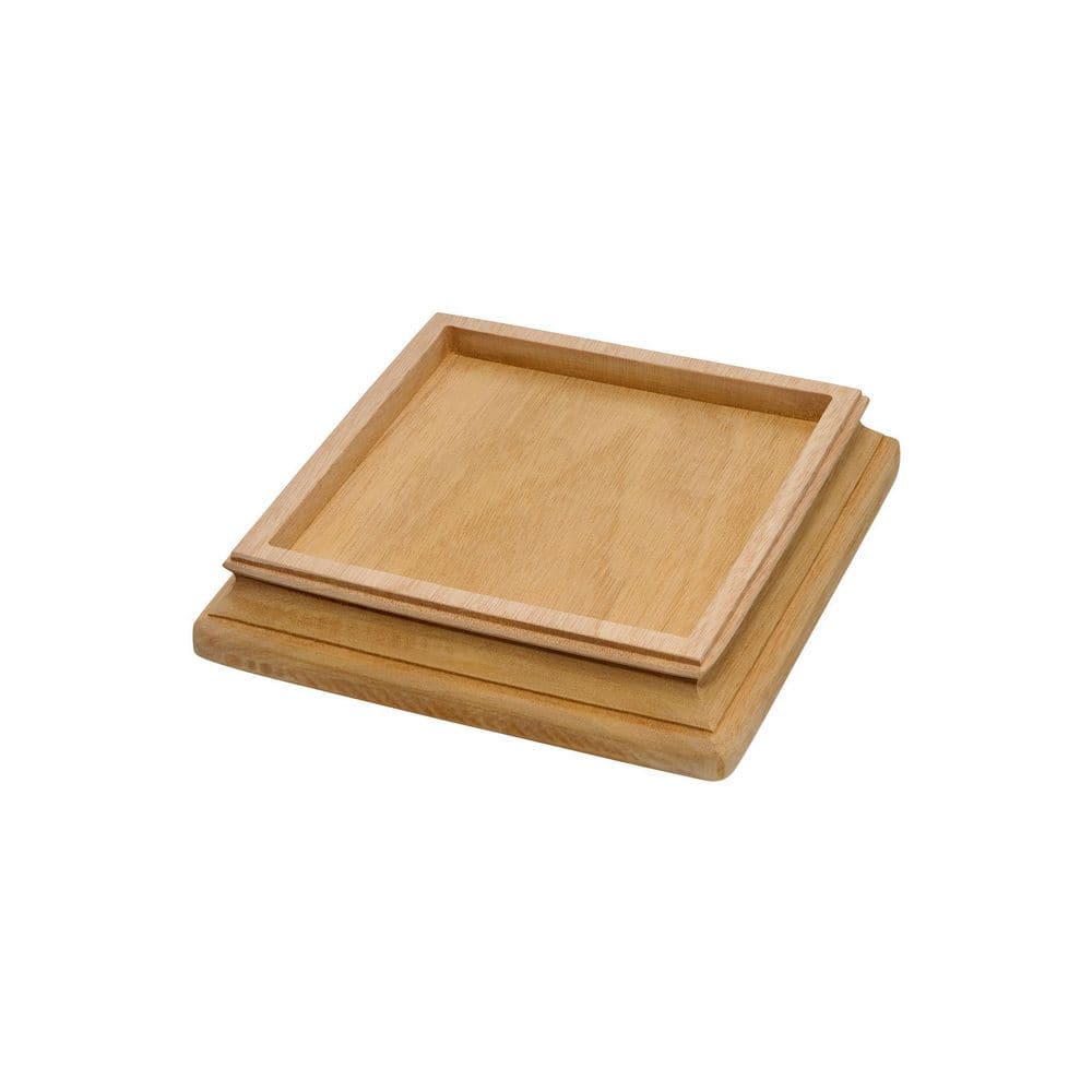 Protectyte Miterless 6 in. x 6 in. Mahogany Wood Flat Slip Over Fence Post Cap with Hammered Copper Pyramid