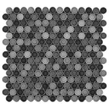 Daltile Decor Accents Hanlon Bee 10 in. x 11 in. x 8 mm Porcelain Penny Round Mosaic Floor and Wall Tile (0.83 sq. ft. / piece)