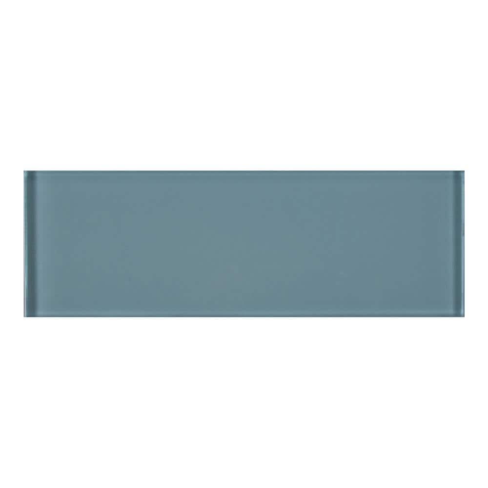 MSI Harbor 3 in. x 9 in. x 8mm Glossy Glass Gray Subway Tile (3.8 sq. ft. / case)