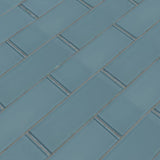 MSI Harbor 3 in. x 9 in. x 8mm Glossy Glass Gray Subway Tile (3.8 sq. ft. / case)