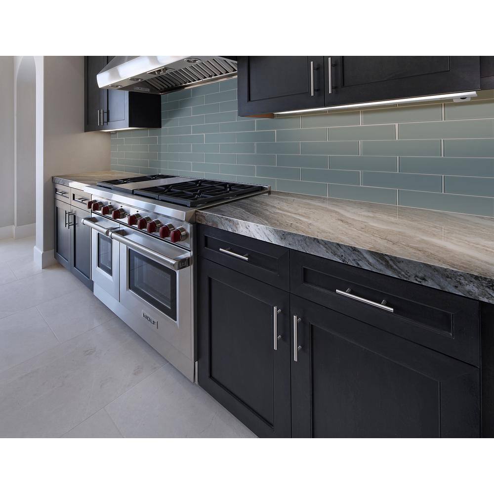 MSI Harbor 3 in. x 9 in. x 8mm Glossy Glass Gray Subway Tile (3.8 sq. ft. / case)