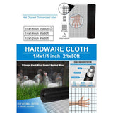 1/4 in. x 2 ft. x 50 ft. 21-Gauge Black Hardware Cloth Welded Cage Wire Chicken Fence Poultry Netting