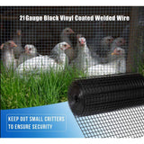 1/4 in. x 2 ft. x 50 ft. 21-Gauge Black Hardware Cloth Welded Cage Wire Chicken Fence Poultry Netting