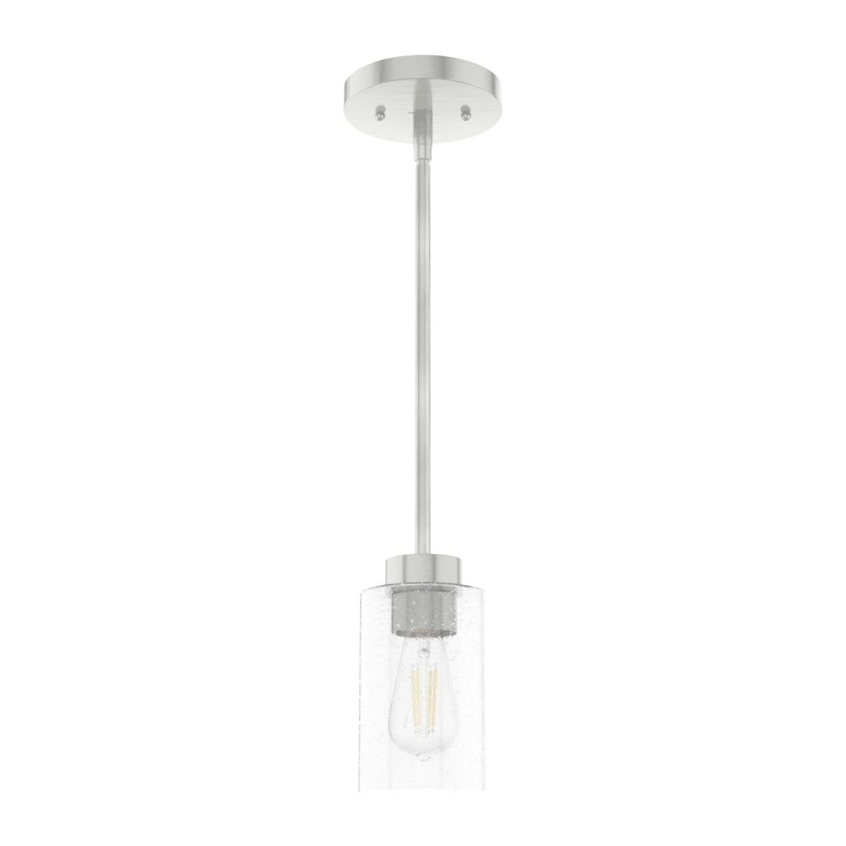 Hunter Hartland Noble Bronze Farmhouse Seeded Glass Jar LED Pendant Light
