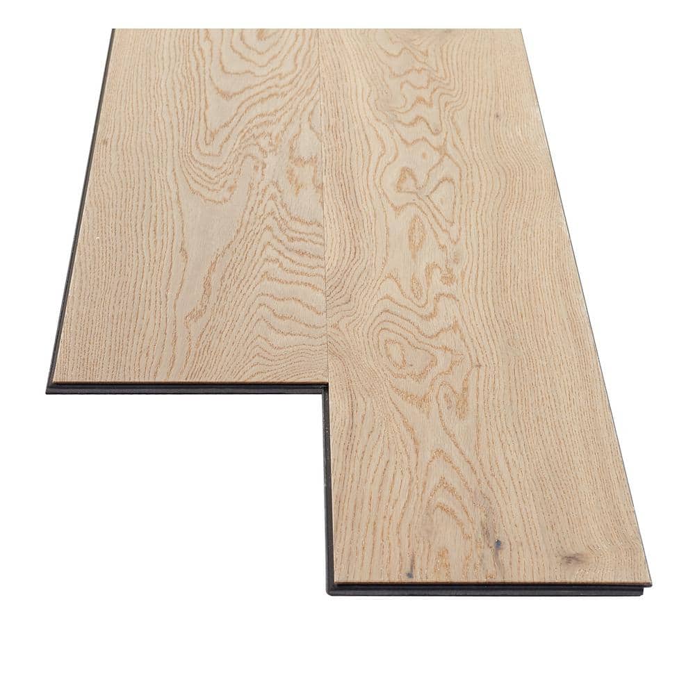 Sure+ Harvest Wheat Oak White Oak 1/4 in. T x 6.5 in. W Click Lock W Brushed Engineered Hardwood Flooring (21.7 sq.ft./case)