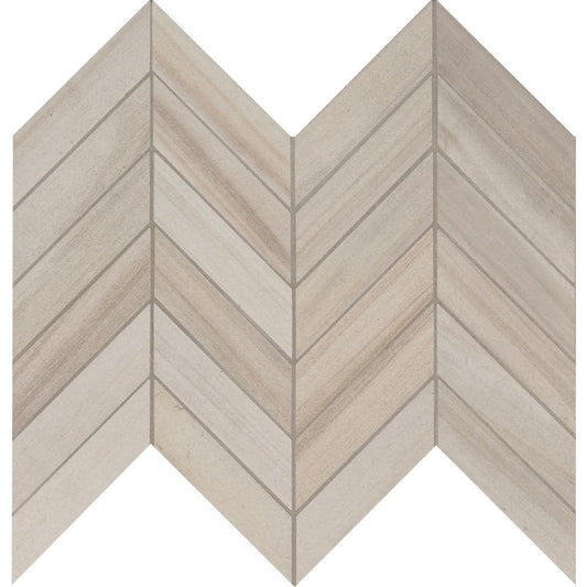 MSI Havenwood Dove Chevron 12 in. x 15 in. Matte Porcelain Mosaic Floor and Wall Tile (10 sq. ft./Case)