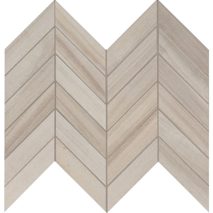 MSI Havenwood Dove Chevron 12 in. x 15 in. Matte Porcelain Mosaic Floor and Wall Tile (10 sq. ft./Case)