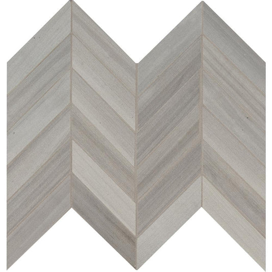 MSI Havenwood Platinum Chevron 12 in. x 15 in. Matte Porcelain Mosaic Floor and Wall Tile (10 sq. ft./Case)