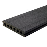 NewTechWood UltraShield Naturale Voyager 1 in. x 6 in. x 1 ft. Hawaiian Charcoal Hollow Composite Decking Board Sample