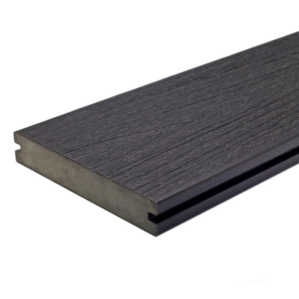 NewTechWood UltraShield Naturale Magellan Series 1 in. x 6 in. x 1 ft. Hollow Hawaiian Charcoal Composite Deck Board Sample