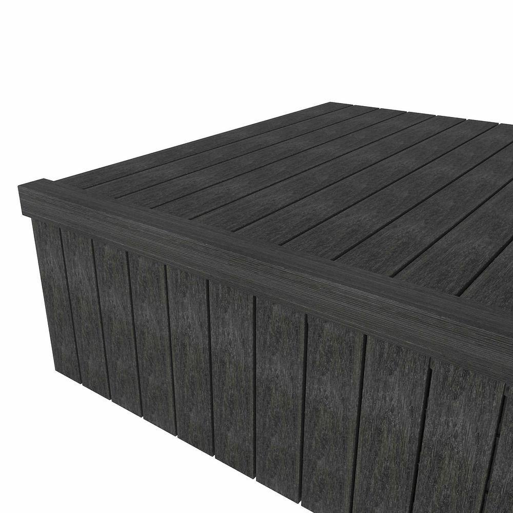 NewTechWood 1/6 ft. x 3 ft. Quick Deck Composite Deck Tile Stair Trim in Hawaiian Charcoal (2-Pieces per Box)