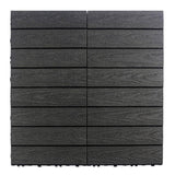 NewTechWood UltraShield Naturale 1 ft. x 1 ft. Quick Deck Outdoor Composite Deck Tile in Hawaiian Charcoal (10 sq. ft. Per Box)