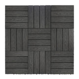 NewTechWood UltraShield Naturale 1 ft. x 1 ft. Quick Deck Outdoor Composite Deck Tile in Hawaiian Charcoal (10 sq. ft. Per Box)