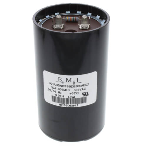 Carrier HC95DE042 capacitor - front view (Voltage: 330v; Product Type: Capacitor)
