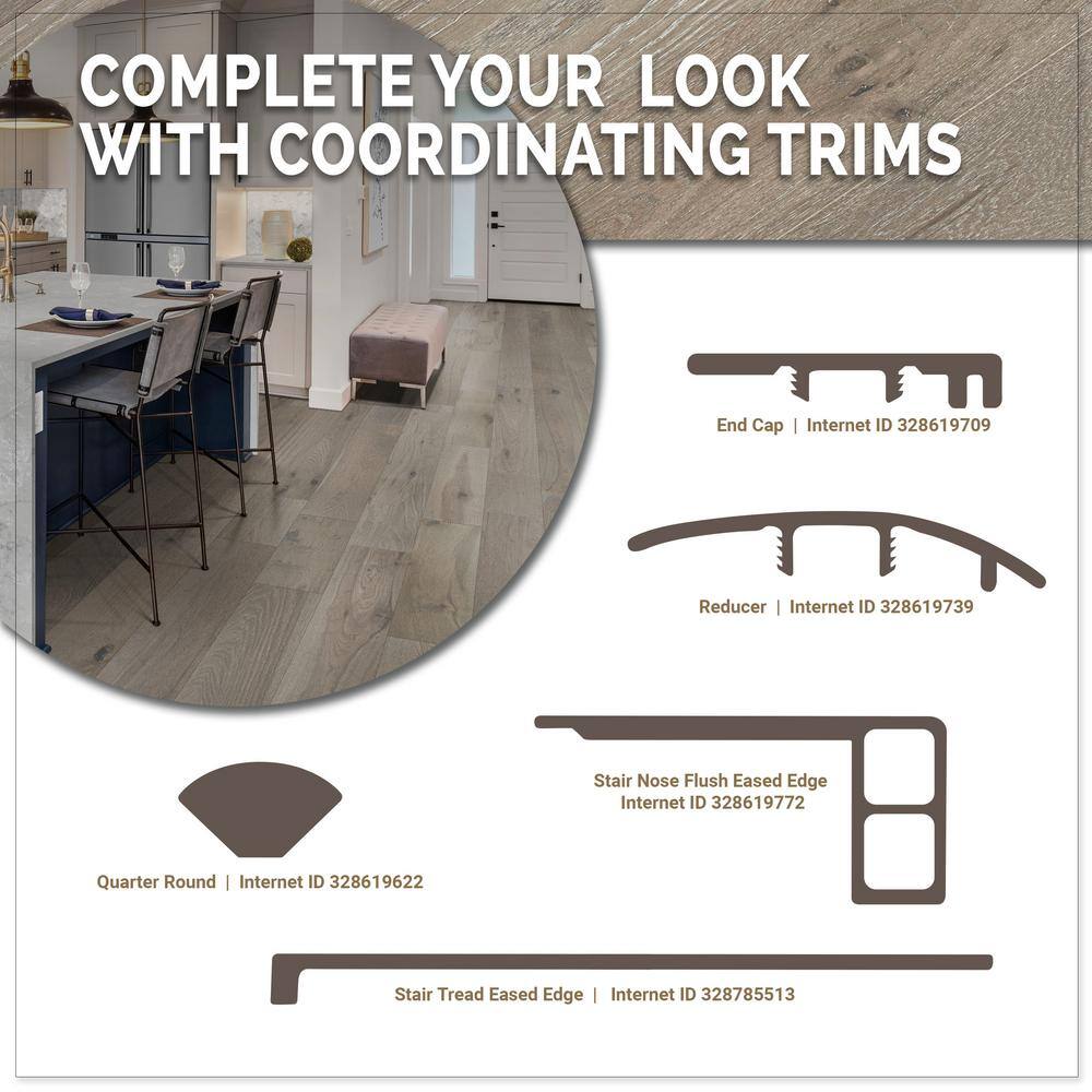 MSI Heninger Lake White Oak XL 1/2 in. T x 7.48 in. W Tongue and Groove Engineered Hardwood Flooring(1413.72 sq. ft./pallet)