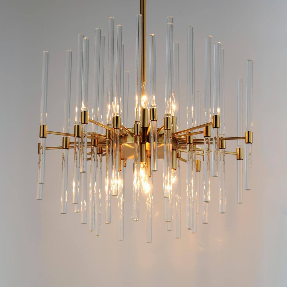 Maxim Lighting Divine 8-Light Heritage Gray Chandelier, 23.5 in. W x 21.75 in. H