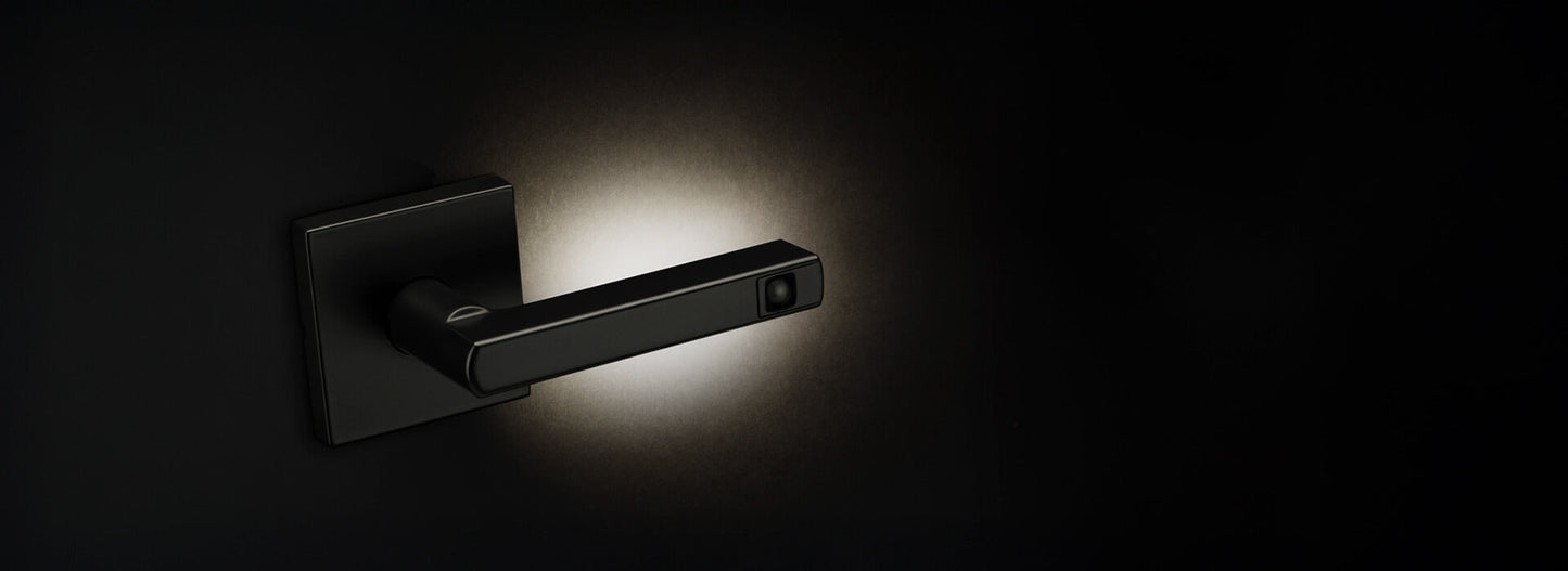 Kwikset Halifax Matte Black Passage Lever, Right or Left Handed