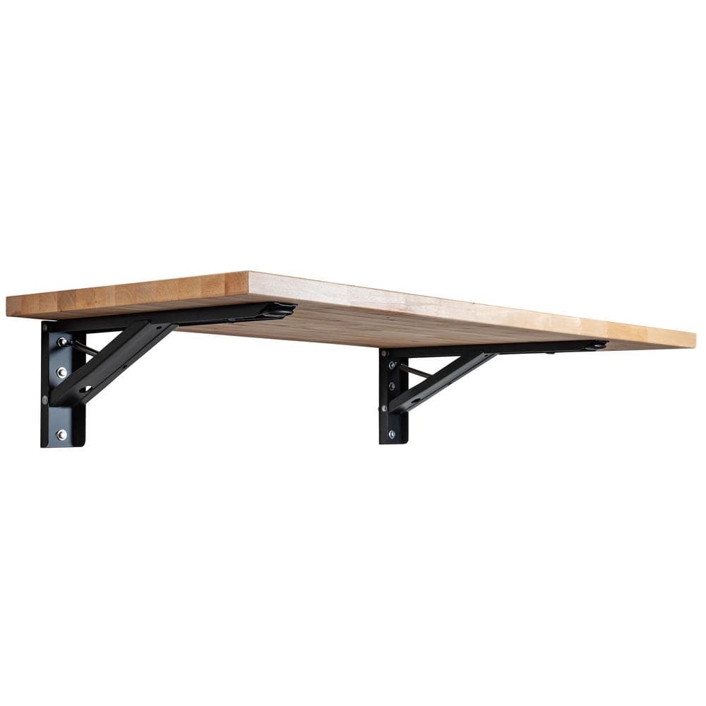 HARDWOOD REFLECTIONS 4 ft. L x 20 in. D Finished Hevea Solid Wood Butcher Block Bar Countertop With Eased Edge