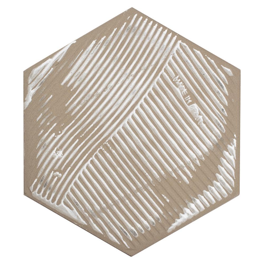 Merola Tile Timeless Calacatta Hex 8-5/8 in. x 9-7/8 in. Porcelain Floor and Wall Tile (11.56 sq. ft. / Case)