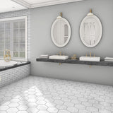 Merola Tile Timeless Calacatta Hex 8-5/8 in. x 9-7/8 in. Porcelain Floor and Wall Tile (11.56 sq. ft. / Case)