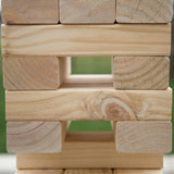 Hey! Play! Giant Wood Block Stacking Game Jumbo Pine Wood Blocks Outdoor Backyard Entertainment for the Family and Kids (54-Piece)