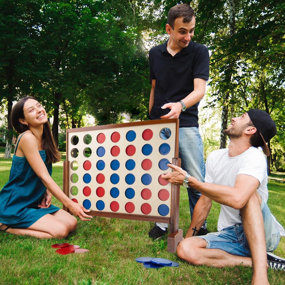 Hey! Play! Giant Wooden 4-In-A-Row Game
