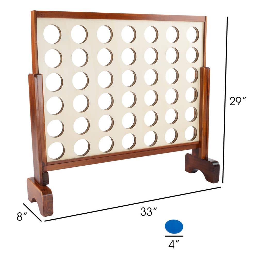 Hey! Play! Giant Wooden 4-In-A-Row Game