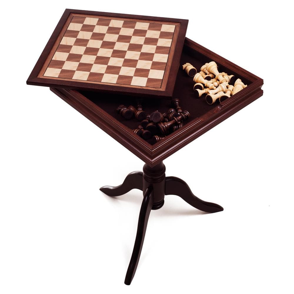 Hey! Play! Wooden Chess and Backgammon Table Set