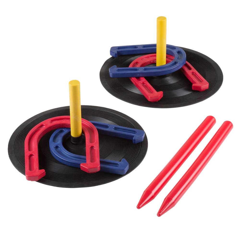 Hey! Play! Rubber Horseshoes Game Set