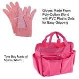 Hey! Play! Kids Pink Gardening Tool Set with Canvas Bag