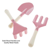 Hey! Play! Kids Pink Gardening Tool Set with Canvas Bag