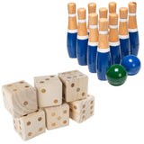 Hey! Play! Outdoor Games of Large Dice and Lawn Bowling Game (Set of 2) (6-Pack)