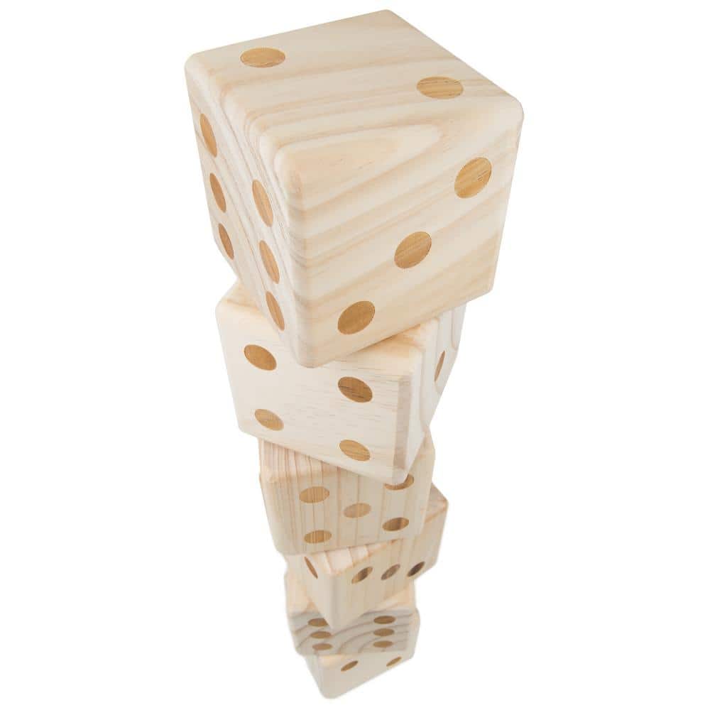 Hey! Play! Outdoor Games of Large Dice and Lawn Bowling Game (Set of 2) (6-Pack)